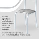Ver imagem 6 de Conjunto Sala de Jantar Mesa Quadrada 70x70cm Tampo Granito Topázio 4 Cadeiras Rio Branco/Paraopeba