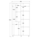Ver imagem 6 de Armario Multiuso 2 Portas com Rodizio 86 Cm Ar70 Preto Dtall