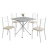 Conjunto Sala de Jantar Mesa Quadrada 70x70cm Tampo Granito Topázio 4 Cadeiras Rio - 2