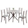 Conjunto Sala de Jantar Mesa Quadrada 70x70cm Tampo Madeira Mdp 4 Cadeiras Rio - 2