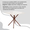 Ver mais imagens de Conjunto Sala de Jantar Mesa Quadrada 70x70cm Tampo Madeira MDP 4 Cadeiras Rio Marrom/Creme