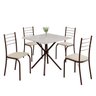 Conjunto Sala de Jantar Mesa Quadrada 70x70cm Tampo Madeira Mdp 4 Cadeiras Rio - 2