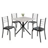 Conjunto Sala de Jantar Mesa Quadrada 70x70cm Tampo Madeira Mdp 4 Cadeiras Rio - 2