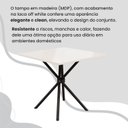 Ver mais imagens de Conjunto Sala de Jantar Mesa Quadrada 70x70cm Tampo Madeira MDP 4 Cadeiras Rio Preto/Floral/Fosco