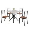 Conjunto Sala de Jantar Mesa Quadrada 70x70cm Tampo Madeira Mdp 4 Cadeiras Rio - 2