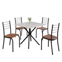 Ver imagem 2 de Conjunto Sala de Jantar Mesa Quadrada 70x70cm Tampo Madeira Mdp 4 Cadeiras Rio