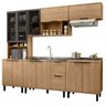 Cozinha Modulada Toscana 5 Peças Mdf com Aéreo 1200 Porta de Vidro e Paneleiro - 3