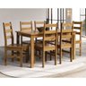Conjunto com Mesa de Jantar 140cm Retangular e 6 Cadeiras 100% Madeira Maciça Serena Espresso Móveis - 1