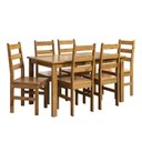 Ver imagem 2 de Conjunto com Mesa de Jantar 140cm Retangular e 6 Cadeiras 100% Madeira Maciça Serena Espresso Móveis Nogueira