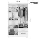 Ver imagem 6 de Guarda-Roupa Solteiro 4 Portas 2 Gavetas Laranja/Freijo Trend/Branco New
