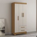 Ver imagem 1 de Guarda-Roupa Solteiro 3 Portas 2 Gavetas Laranja/Freijo Trend/Branco New
