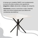 Ver mais imagens de Conjunto Sala de Jantar Mesa Quadrada 70x70cm Tampo Madeira MDP 4 Cadeiras Rio Preto/Creme/Fosco
