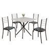 Conjunto Sala de Jantar Mesa Quadrada 70x70cm Tampo Madeira Mdp 4 Cadeiras Rio - 2