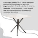 Ver mais imagens de Conjunto Sala de Jantar Mesa Quadrada 70x70cm Tampo Madeira MDP 4 Cadeiras Rio Prata/C. Marrom/Mart