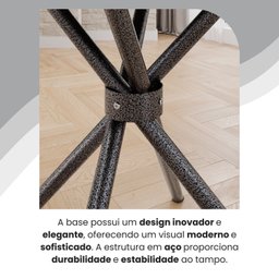 Conjunto Sala de Jantar Mesa Quadrada 70x70cm Tampo Madeira Mdp 4 Cadeiras Rio - 9