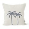 Capa de Almofada Decorativa Finezza em Linho Cru Coqueiros Tropical - 45x45 cm - 1