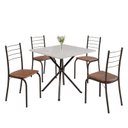 Ver imagem 2 de Conjunto Sala de Jantar Mesa Quadrada 70x70cm Tampo Madeira Mdp 4 Cadeiras Rio