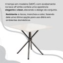 Ver mais imagens de Conjunto Sala de Jantar Mesa Quadrada 70x70cm Tampo Madeira MDP 4 Cadeiras Rio Prata/C. Marrom/Mart