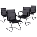 Ver imagem 1 de Kit 4 Cadeiras de Escritório Executiva Fixa Tela Mesh Preto
