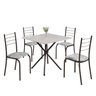 Conjunto Sala de Jantar Mesa Quadrada 70x70cm Tampo Madeira Mdp 4 Cadeiras Rio - 2