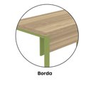 Ver imagem 4 de Mesa Escritório 1340x600x750mm M1340pe40tub Noce Naturalle-verde Miró