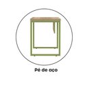 Ver imagem 5 de Mesa Escritório 1340x600x750mm M1340pe40tub Noce Naturalle-verde Miró