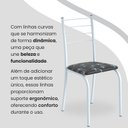 Ver imagem 7 de Conjunto Sala de Jantar Mesa Quadrada 70x70cm Tampo Madeira Mdp 4 Cadeiras Rio