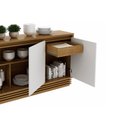 Ver imagem 3 de Buffet de Sala Jantar Bb2610 3 Portas Natural/off White - Tecno Mobili