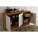 Ver imagem 5 de Buffet de Sala Jantar Bb2610 3 Portas Natural/off White - Tecno Mobili
