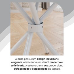 Conjunto Sala de Jantar Mesa Quadrada 70x70cm Tampo Madeira Mdp 4 Cadeiras Rio - 9