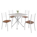 Ver imagem 2 de Conjunto Sala de Jantar Mesa Quadrada 70x70cm Tampo Madeira Mdp 4 Cadeiras Rio