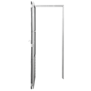 Ver imagem 5 de Porta Camarão Palheta com Vidro Aluminio Branco Linha 25 - 210x70 Direita
