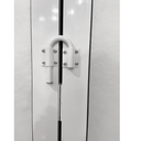 Ver imagem 4 de Porta Camarão Palheta com Vidro Aluminio Branco Linha 25 - 210x70 Direita