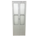 Ver imagem 1 de Porta Camarão Palheta com Vidro Aluminio Branco Linha 25 - 210x70 Direita