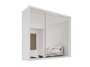Ver imagem 2 de Guarda-Roupa Casal 3 Portas de Correr com Espelho 4 Gavetas 185,5cm Multimóveis Branco