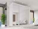 Ver imagem 1 de Guarda-Roupa Casal 3 Portas de Correr com Espelho 4 Gavetas 185,5cm Multimóveis Branco