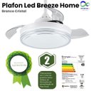 Ver imagem 3 de Plafon Ventilador de Teto Retrátil Led Breeze Home Branco Cristal 30w