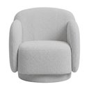 Ver imagem 4 de Poltrona Decorativa Avany Base Giratória Bouclé Cinza Claro - Nexta Casa