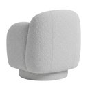 Ver imagem 6 de Poltrona Decorativa Avany Base Giratória Bouclé Cinza Claro - Nexta Casa