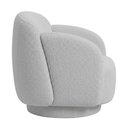 Ver imagem 5 de Poltrona Decorativa Avany Base Giratória Bouclé Cinza Claro - Nexta Casa