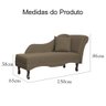 Divã Recamier Namoradeira Olívia Lado Esquerdo Linho CACAU - 12
