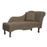 Divã Recamier Namoradeira Olívia Lado Esquerdo Linho CACAU - 2