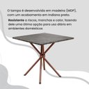 Ver mais imagens de Conjunto Sala de Jantar Mesa Quadrada 70x70cm Tampo Madeira MDP Indiana 4 Cadeiras Rio Marrom/Creme