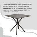 Ver mais imagens de Conjunto Sala de Jantar Mesa Quadrada 70x70cm Tampo Madeira MDP Indiana 4 Cadeiras Rio Preto/Floral/Fosco