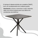 Ver mais imagens de Conjunto Sala de Jantar Mesa Quadrada 70x70cm Tampo Madeira MDP Indiana 4 Cadeiras Rio Preto/Paraopeba/Fosco