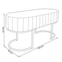 Ver imagem 5 de Banco Recamier Decorativa Luana Base Preta Veludo Azul Marinho - Montanaris Decor