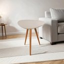 Ver imagem 1 de Mesa Lateral Pe Palito Orgânico Libano 50x60 Bege 100% MDF