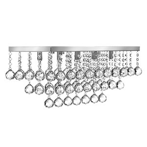 Lustre De Acrílico Com Base 50x22cm, Com 25cm De Altura, Para Sala De jantar