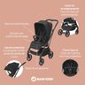 Carrinho Travel System Leona Maxi-Cosi Trio com Base e Bebê Conforto Pebble - Black Infanti Safety Q - 6