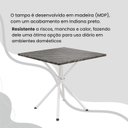 Ver mais imagens de Conjunto Sala de Jantar Mesa Quadrada 70x70cm Tampo Madeira MDP Indiana 4 Cadeiras Rio Branco/C. Marrom